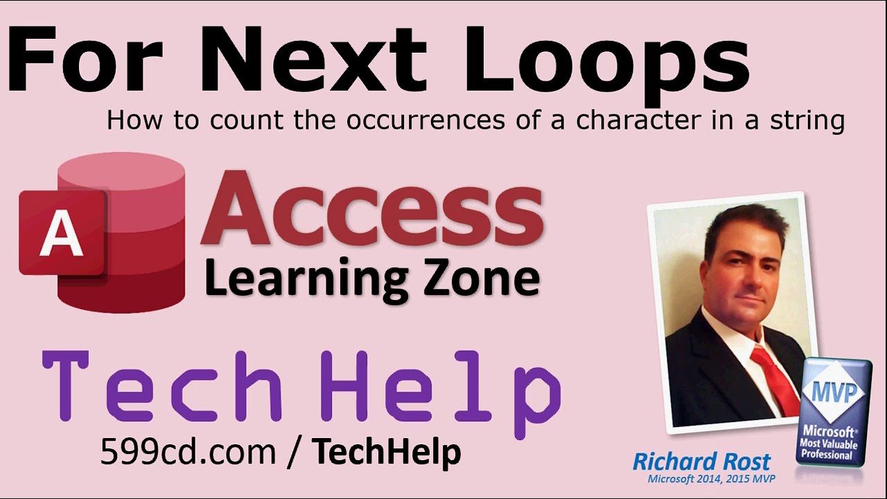 How to Count Occurrences of a Character in a String with a For Next Loop in Microsoft Access VBA