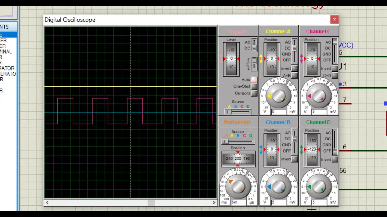 Astable multivibrator using 555 Timer Proteus simulation with pcb layout