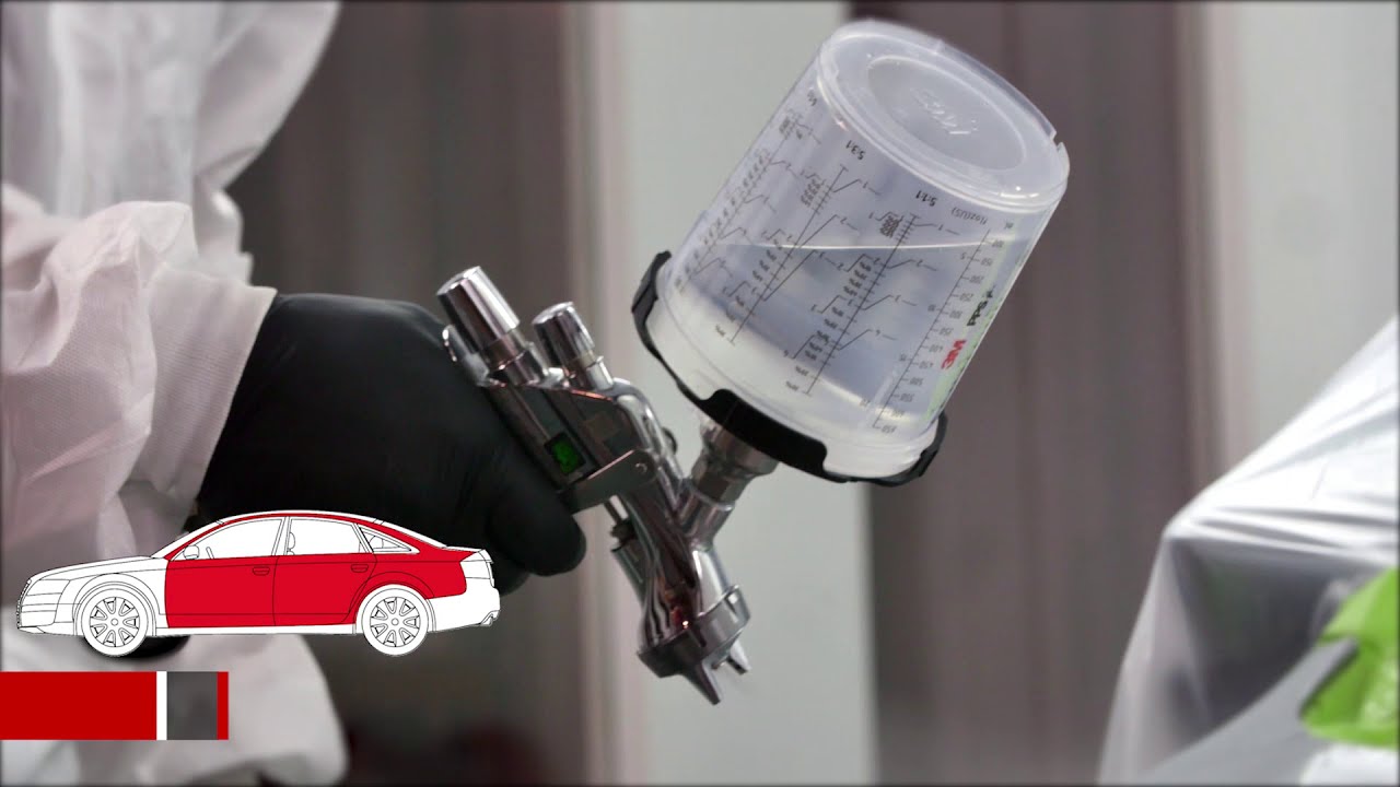 Utilisation du système de godet de pulvérisation - PPS 2.0. de 3M - Peinture carrosserie.