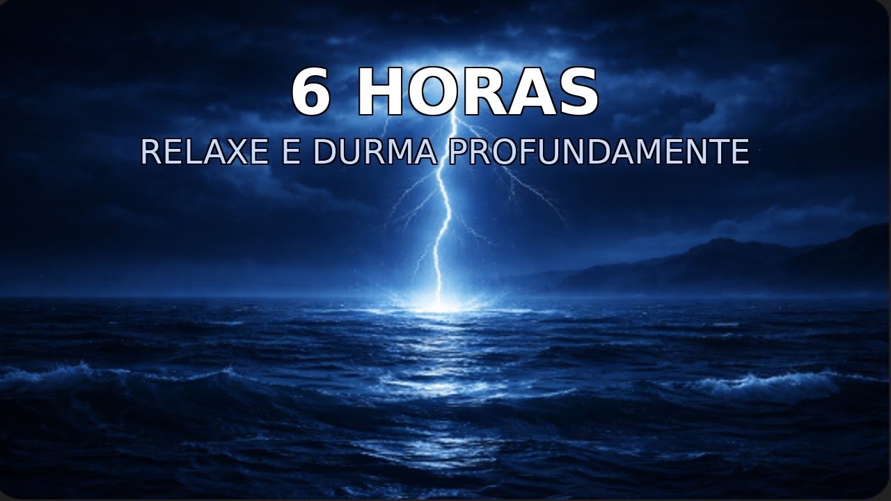 Som de Chuva no Oceano à Noite 🌙 | 6 Horas para Desligar a Mente e Dormir