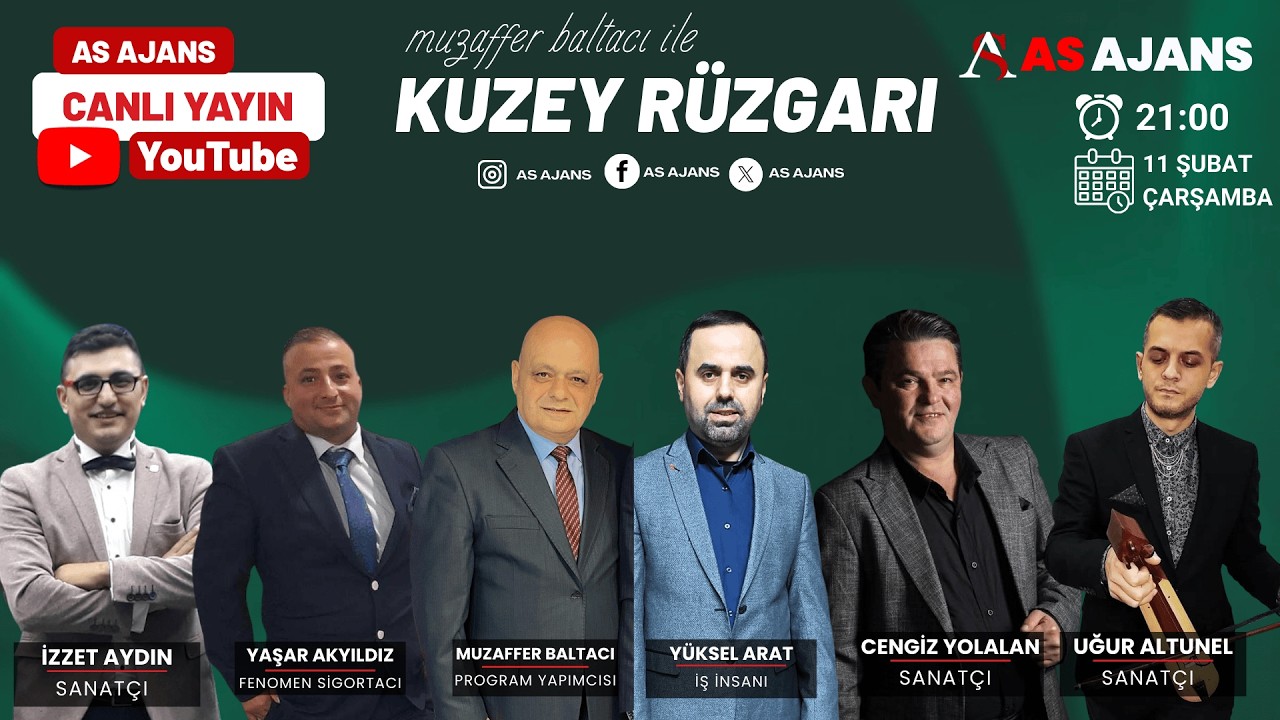🔴 #canlıyayın Kuzey Rüzgarı   İzzet Aydın, Yaşar Akyıldız, Yüksel Arat, Cengiz Yolalan, Uğur Altunel