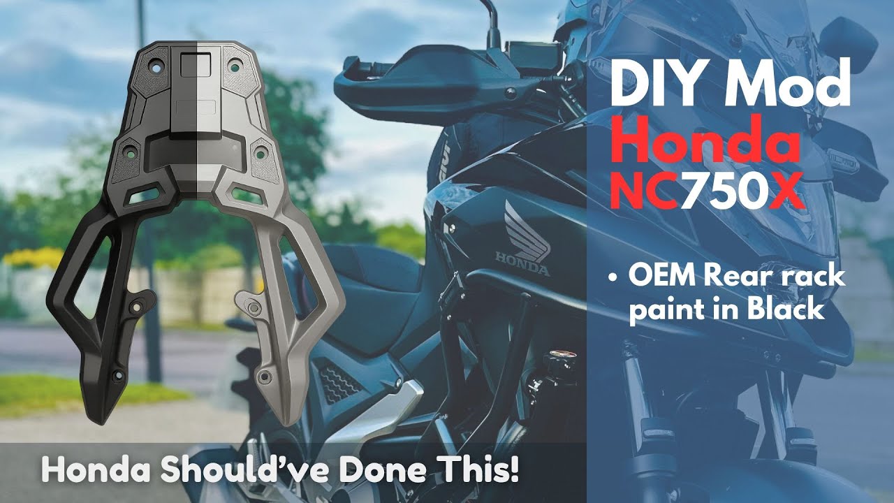 DIY Motorcycle Mod - OEM Rear rack paint in Black | Honda NC750X (2021-2025)
