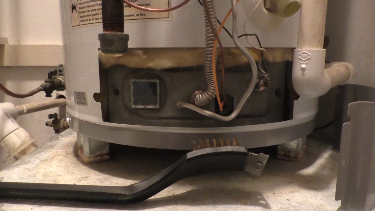 how to clean hot water heater air intake screen