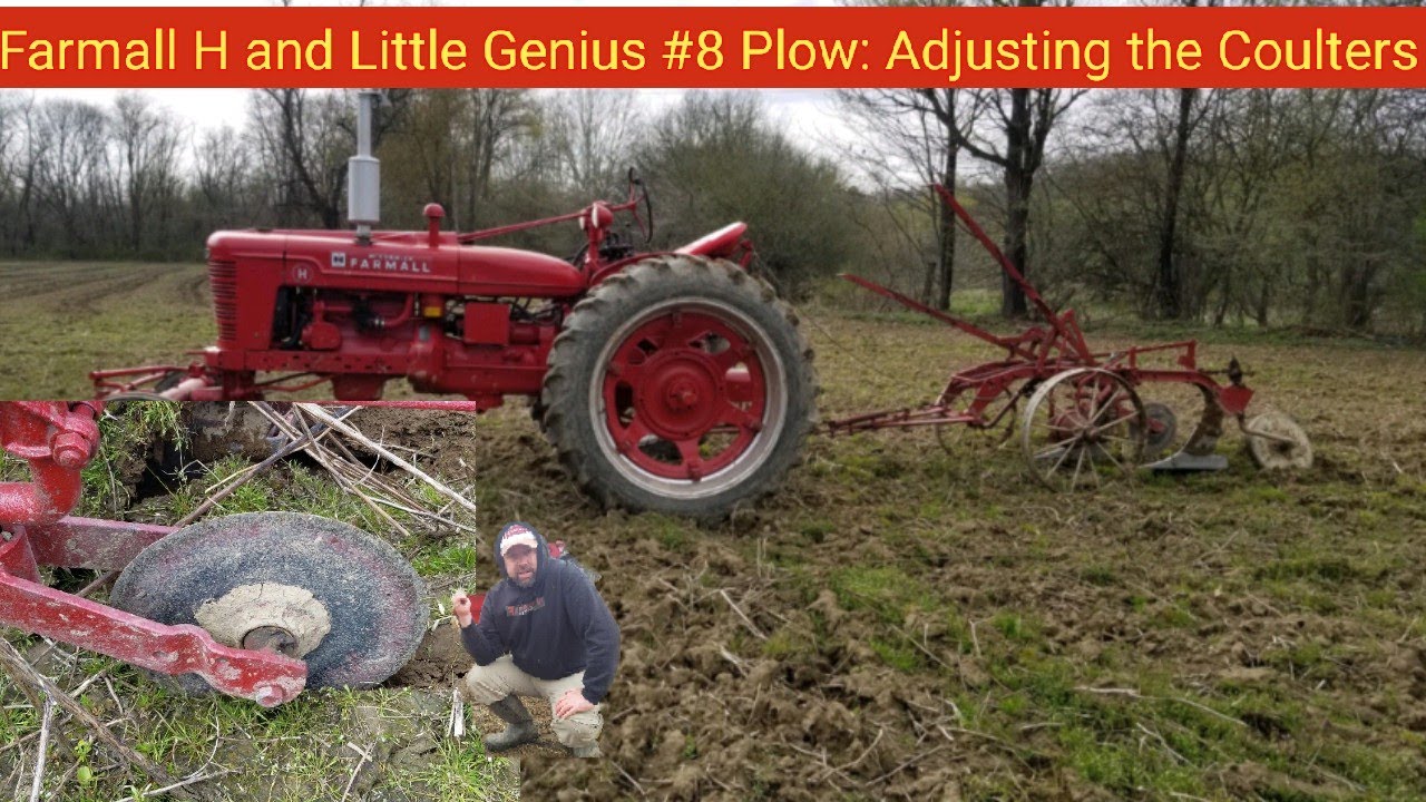 Farmall H and Little Genius #8 Plow: Adjusting the Coulters