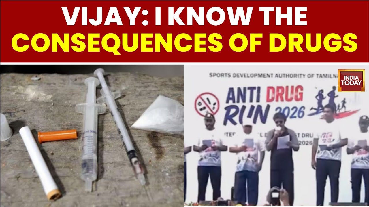 Tamil Nadu News: CM Vijay Runs With Public In Anti-Drug Marathon Across Chennai | India Today