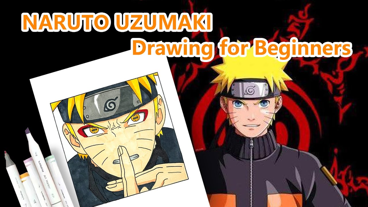 NARUTO UZUMAKI Drawing for Beginners | Step-by-Step Anime Art Tutorial ✏️🌀🔥💥