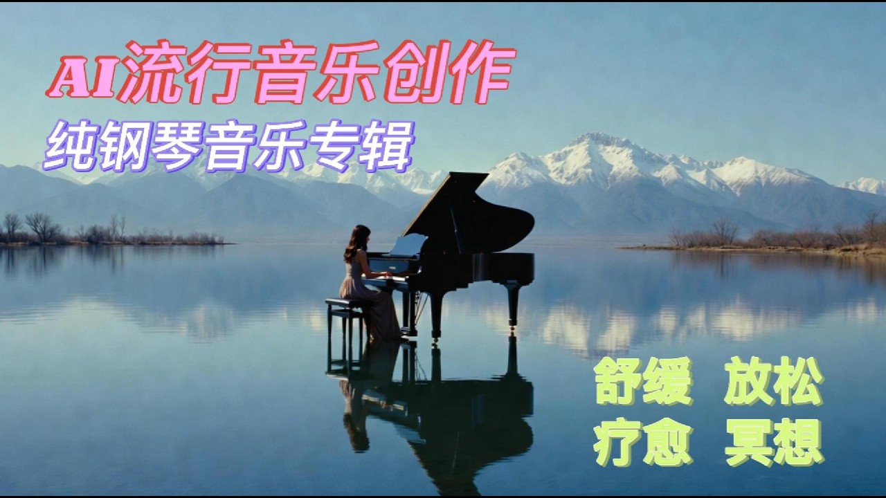 【AI流行音樂创作】純鋼琴音樂專輯｜流光鋼琴｜舒緩 放鬆 療癒 冥想