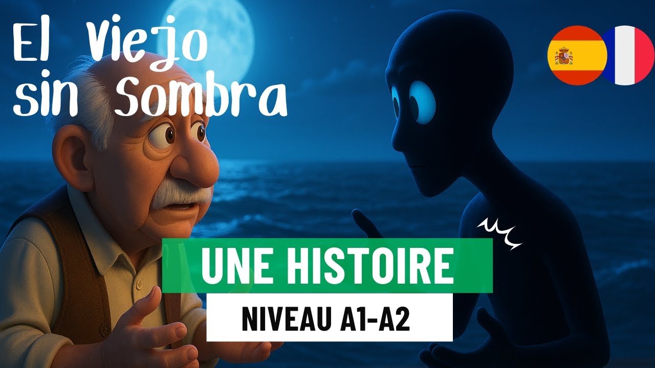 Apprends l’espagnol avec une histoire émouvante | Le vieil homme sans ombre (A1/A2) + PDF
