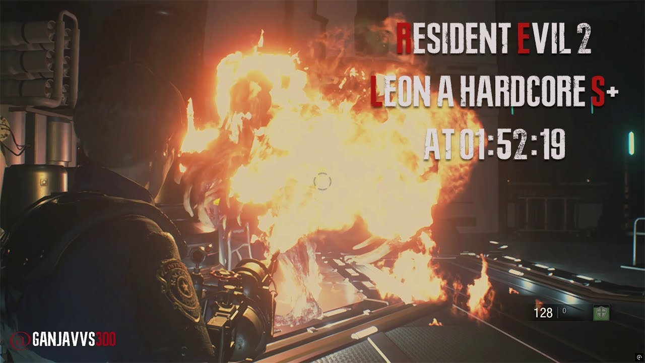 Resident Evil 2 Remake Leon A Hardcore S+ at 01:52:19 | ganjavvs300