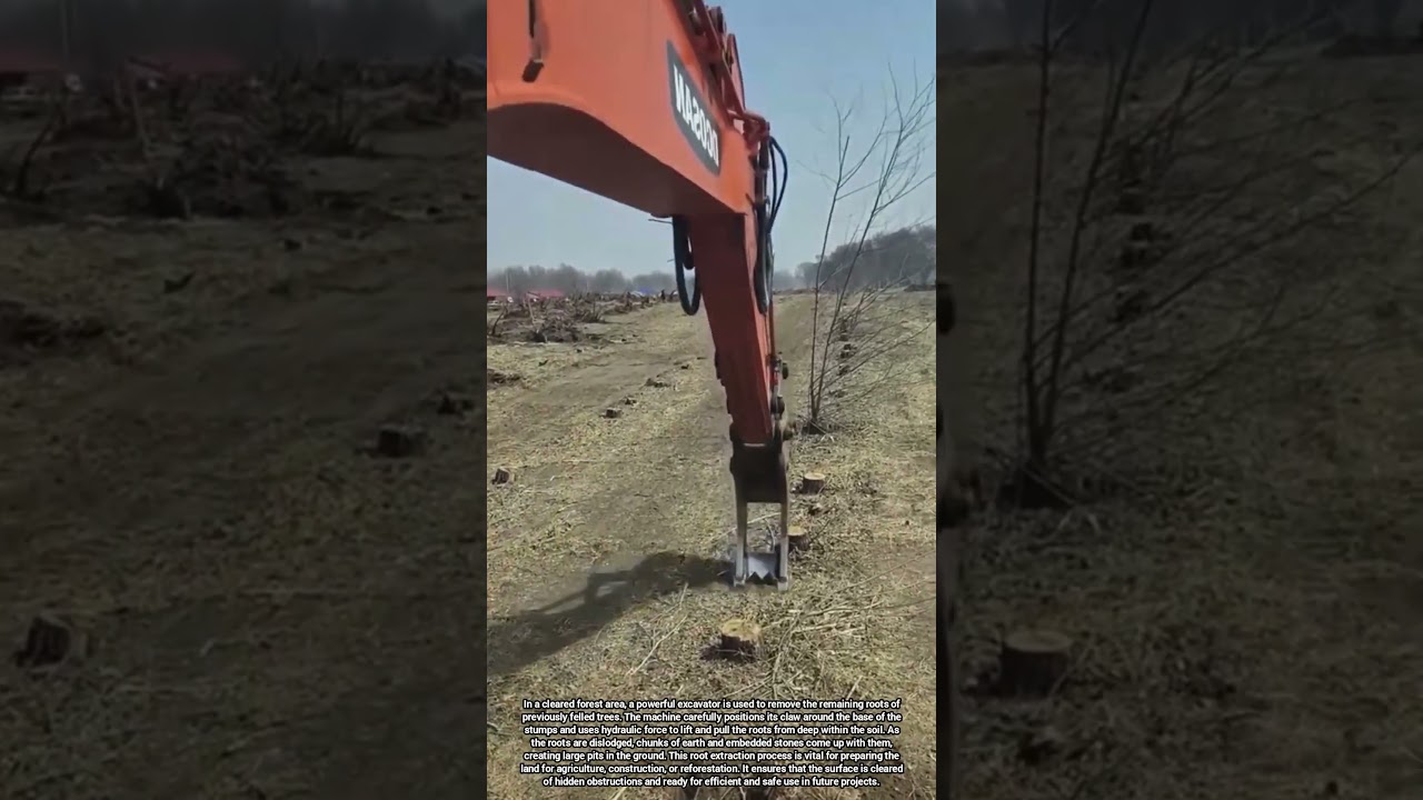 Tree Root Removal With Heavy Machinery After Logging