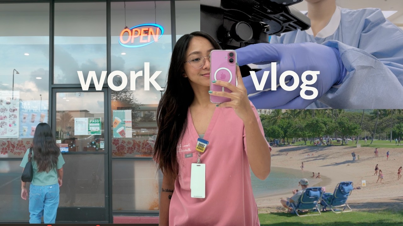 work vlog 🔬 days in my life as a medtech, beach getaway, cafes ☕️