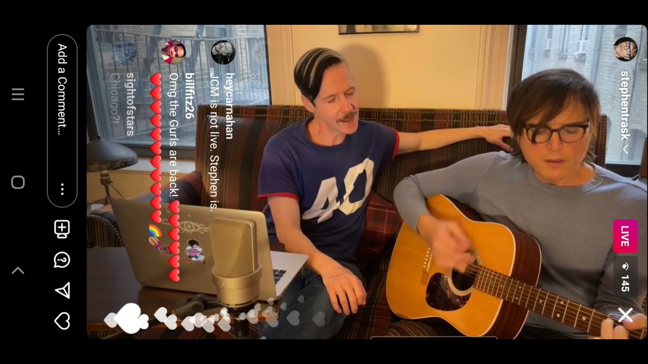 John Cameron Mitchell and Stephen Trask play Wicked Little Town on IG Live - 11/14/2021