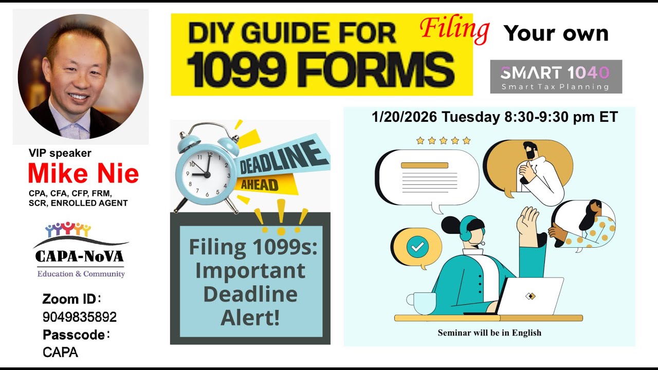 Financial Literacy 系列节目: DIY guide for filing your own 1099 forms |  Mike Nie教官 2026.01.20