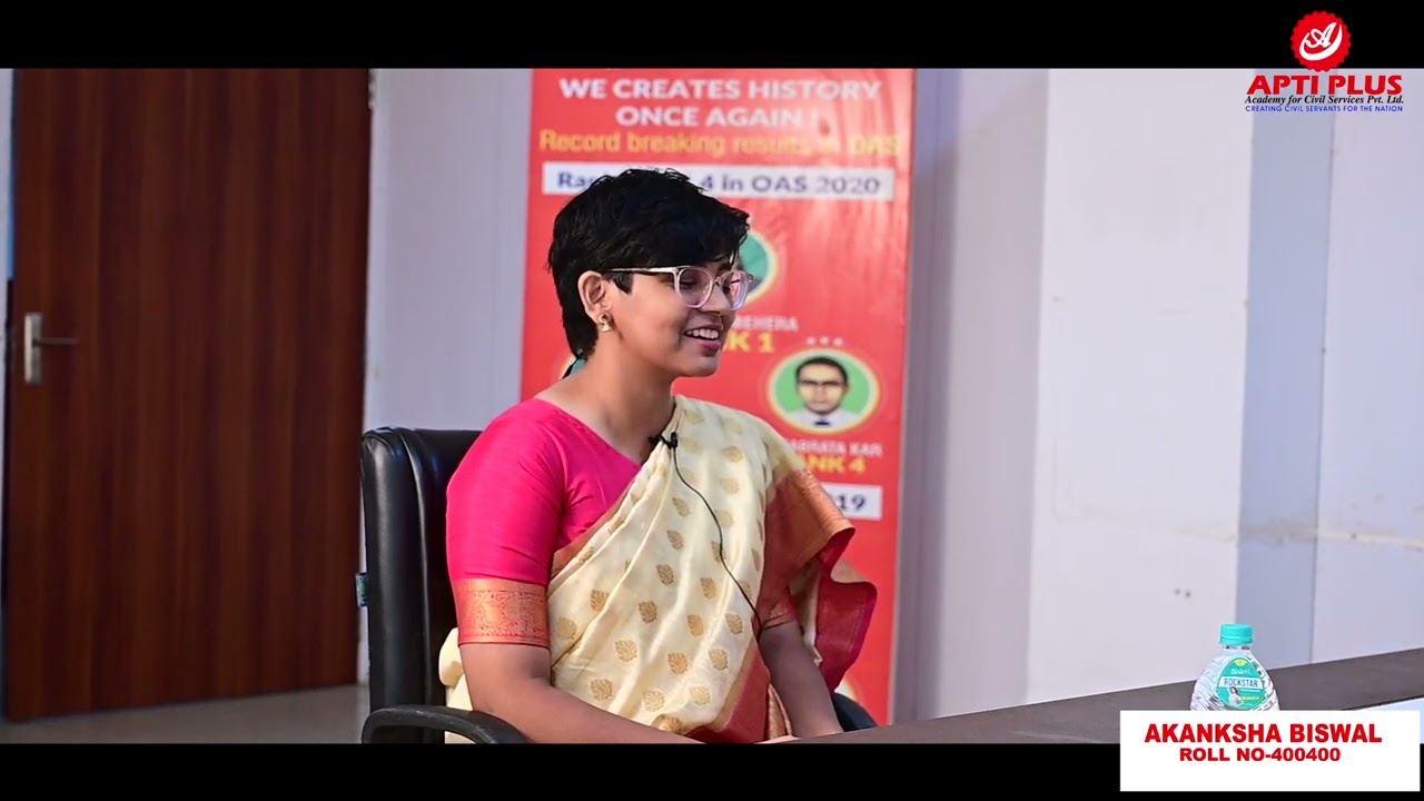 AKANKSHA BISWAL || RANK 58 || OAS 2022 || Mock Interview || APTI PLUS