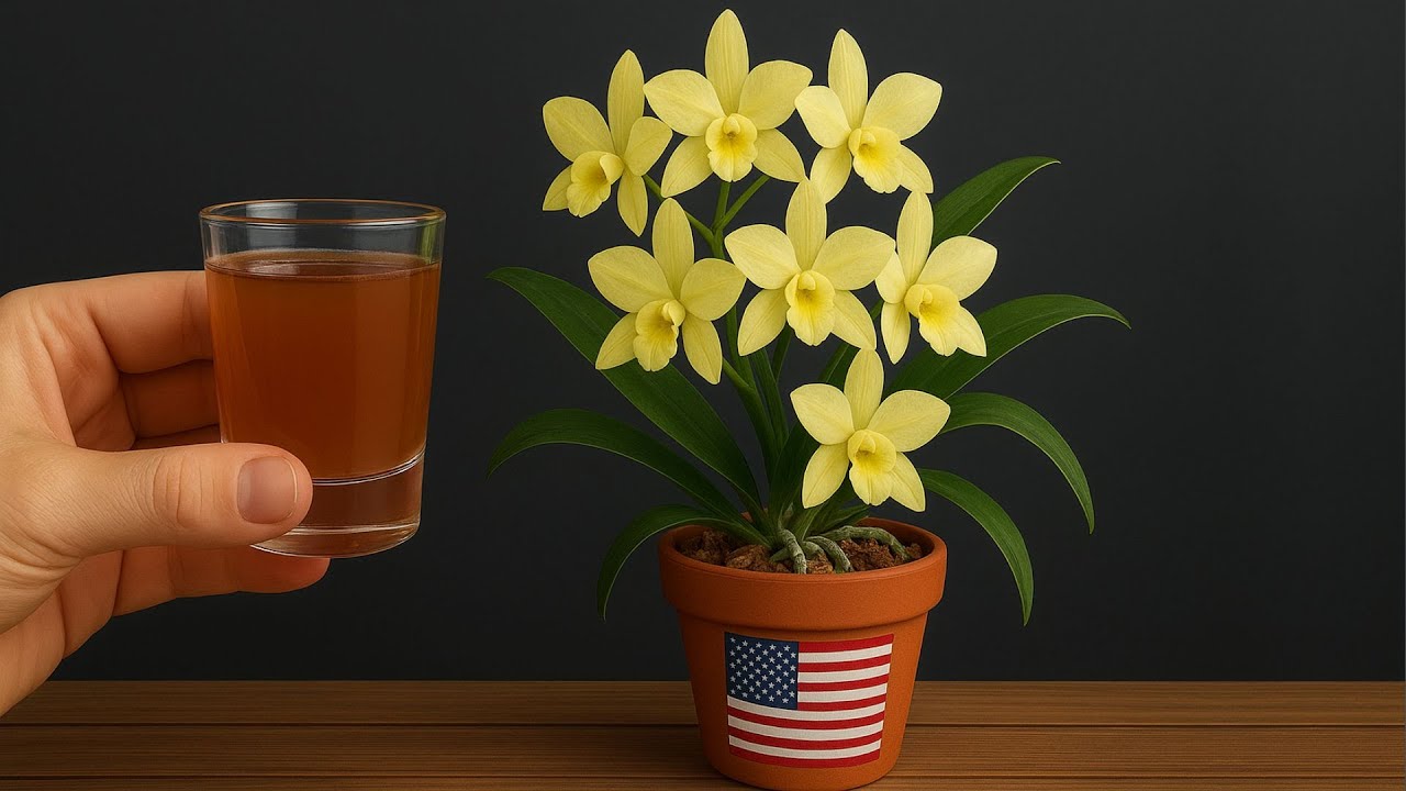 Just 1 Cup! Any Type of Orchid Will Thrive and Bloom Year-Round