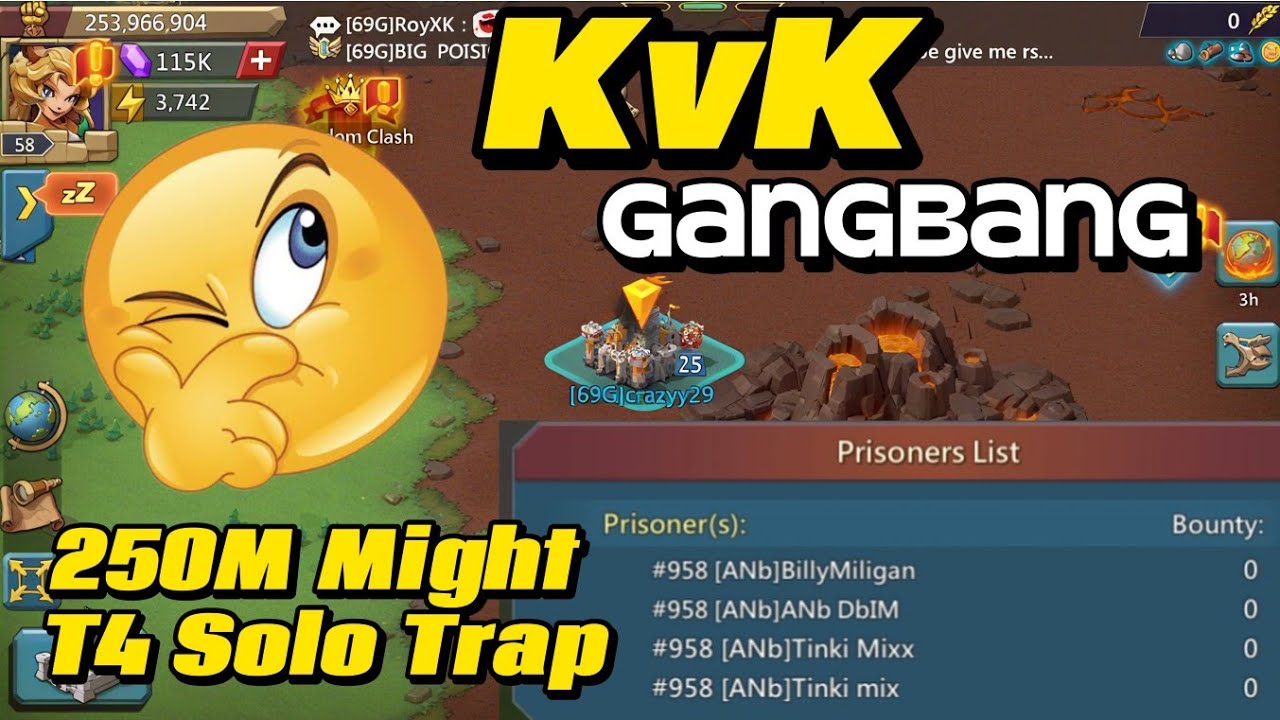 😱 Low Might F2P T4 Solo Trap SURVIVES Massive KvK Gangbang! || Lords Mobile