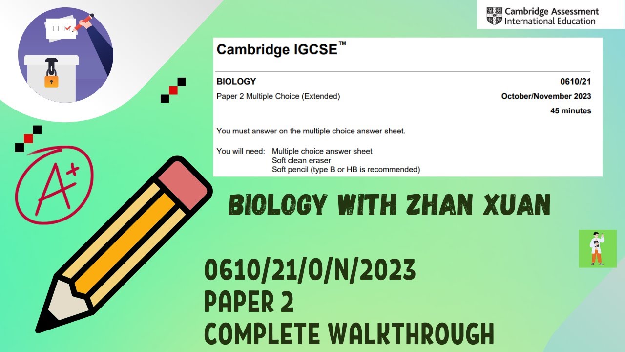 IGCSE Biology (0610) - 0610/21/O/N/23 | Oct/Nov 2023 Paper 21 (Extended)