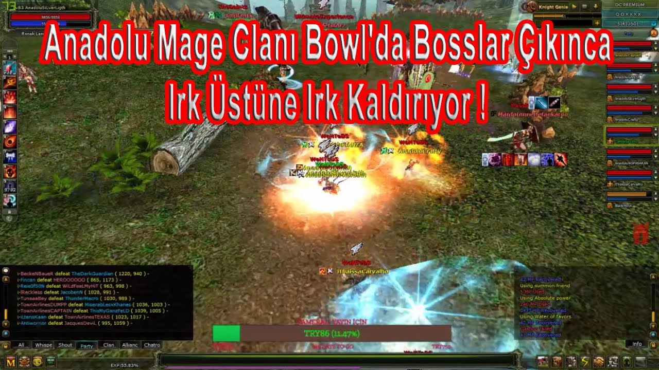 Anadolu Mage Clanı Bowl'da Bosslar &Ccedil;ıkınca Irk &Uuml;st&uuml;ne Irk Kaldırıyor ! | Knight Online