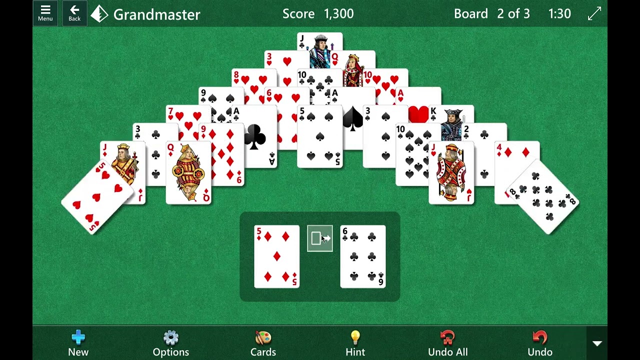 Microsoft Solitaire Classic Game - #Pyramid Grandmaster Clear 3 Boards