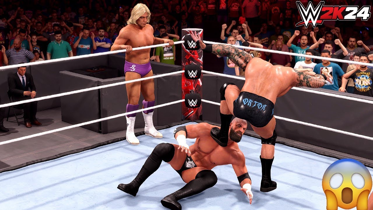 WWE 2k24 - Randy Orton vs. Triple H & Ric Flair: Handicap Match|TLC