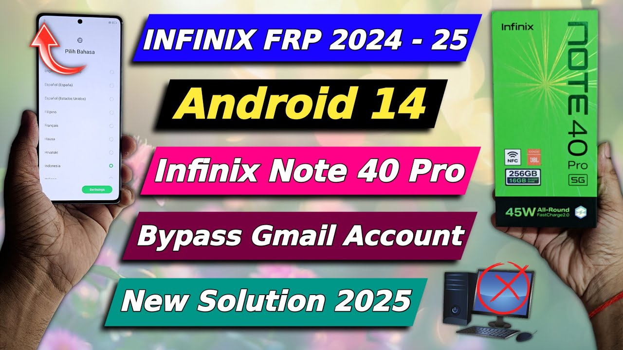 All Infinix Android 14 Frp Reset New Solution 2024 -25 / Infinix Note 40 Pro Bypass Google Account