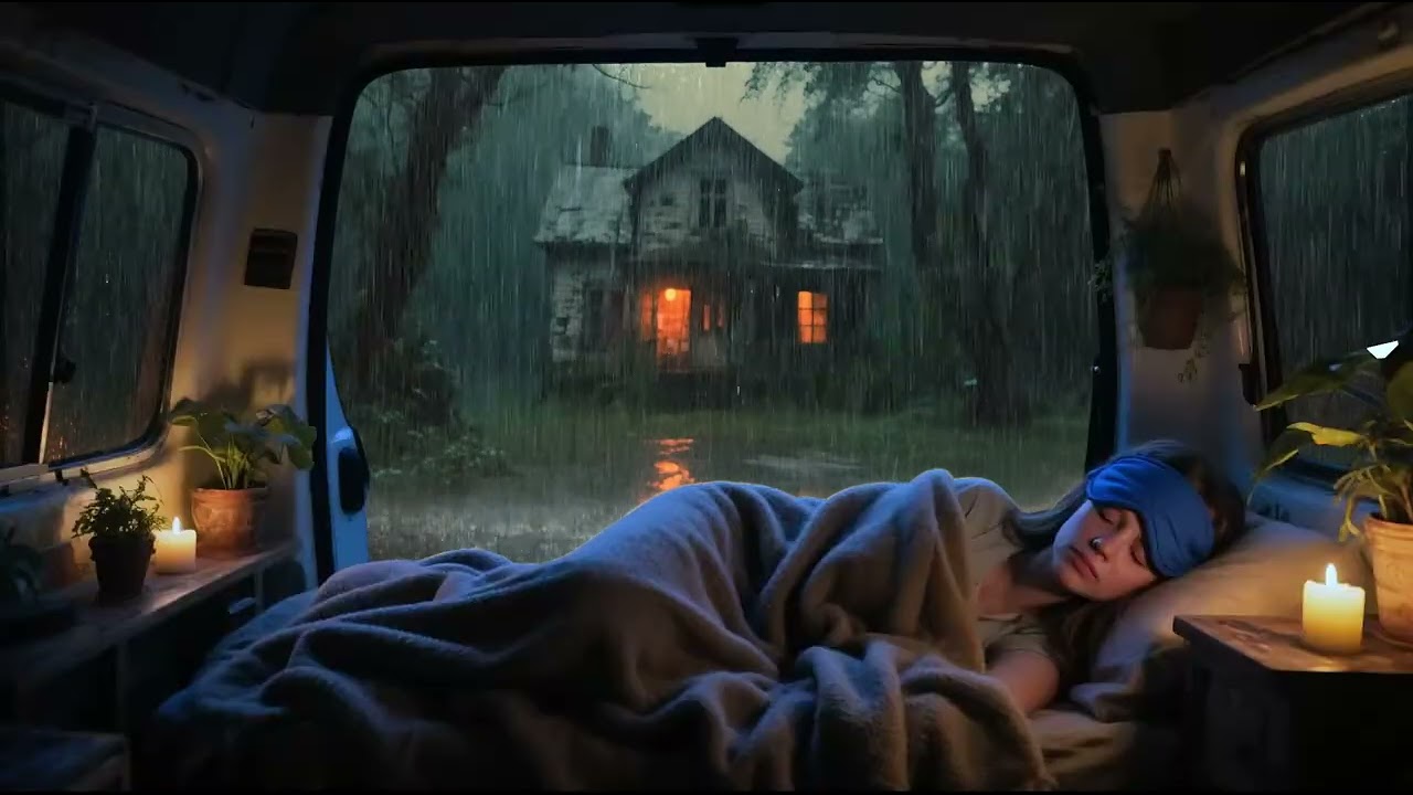 Rain Sounds For Sleeping - 99% Instantly Fall Asleep With Rain And Thunder Sound At Night #23