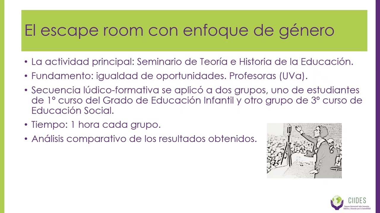 CIIDES 2026 Escape room con enfoque de g&eacute;nero
