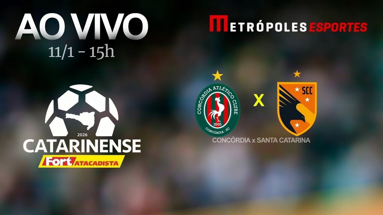 CATARINENSE 2026 - CONC&Oacute;RDIA x SANTA CATARINA - AO VIVO E COM IMAGENS - 11.01.26