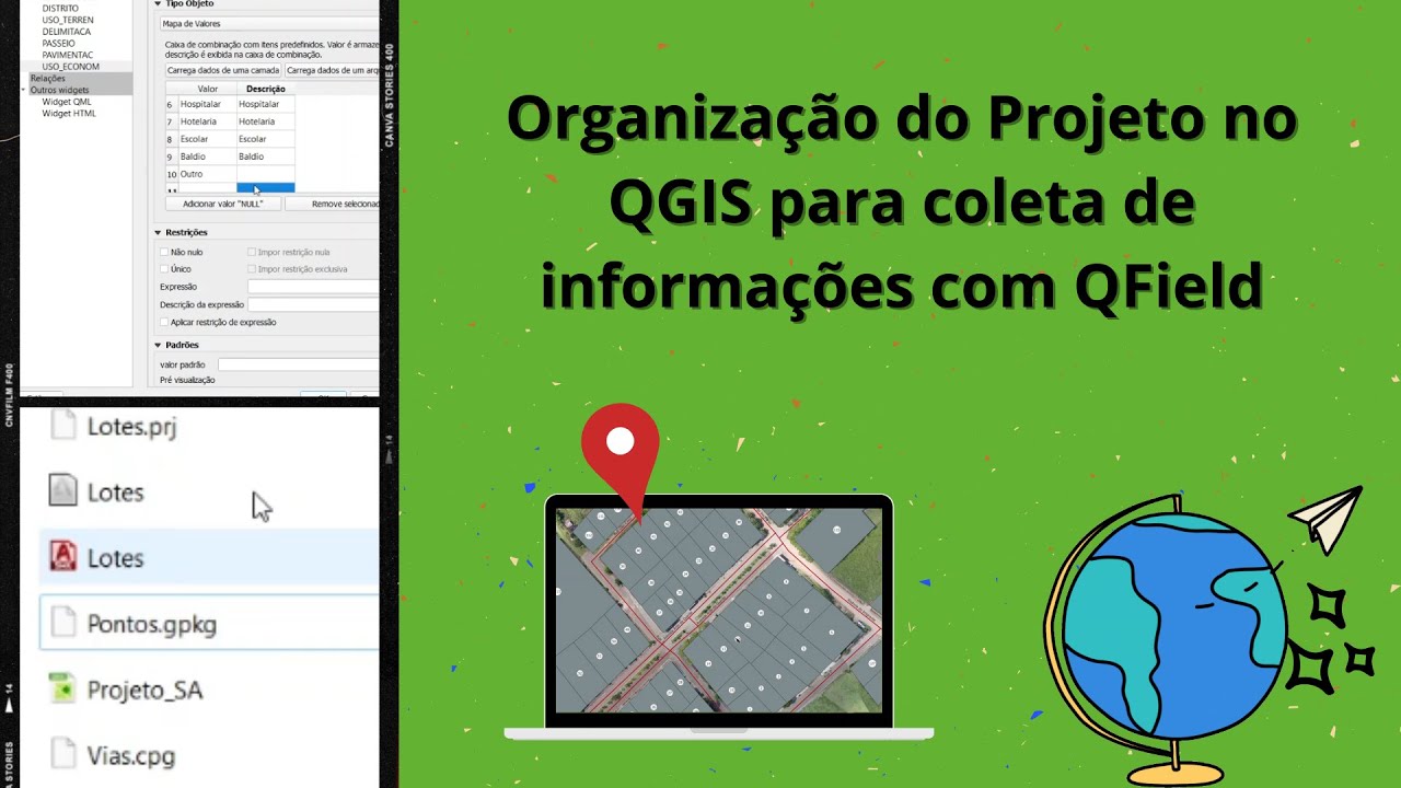 Como organizar um projeto no QGIS para coletar informações em campo no QField?