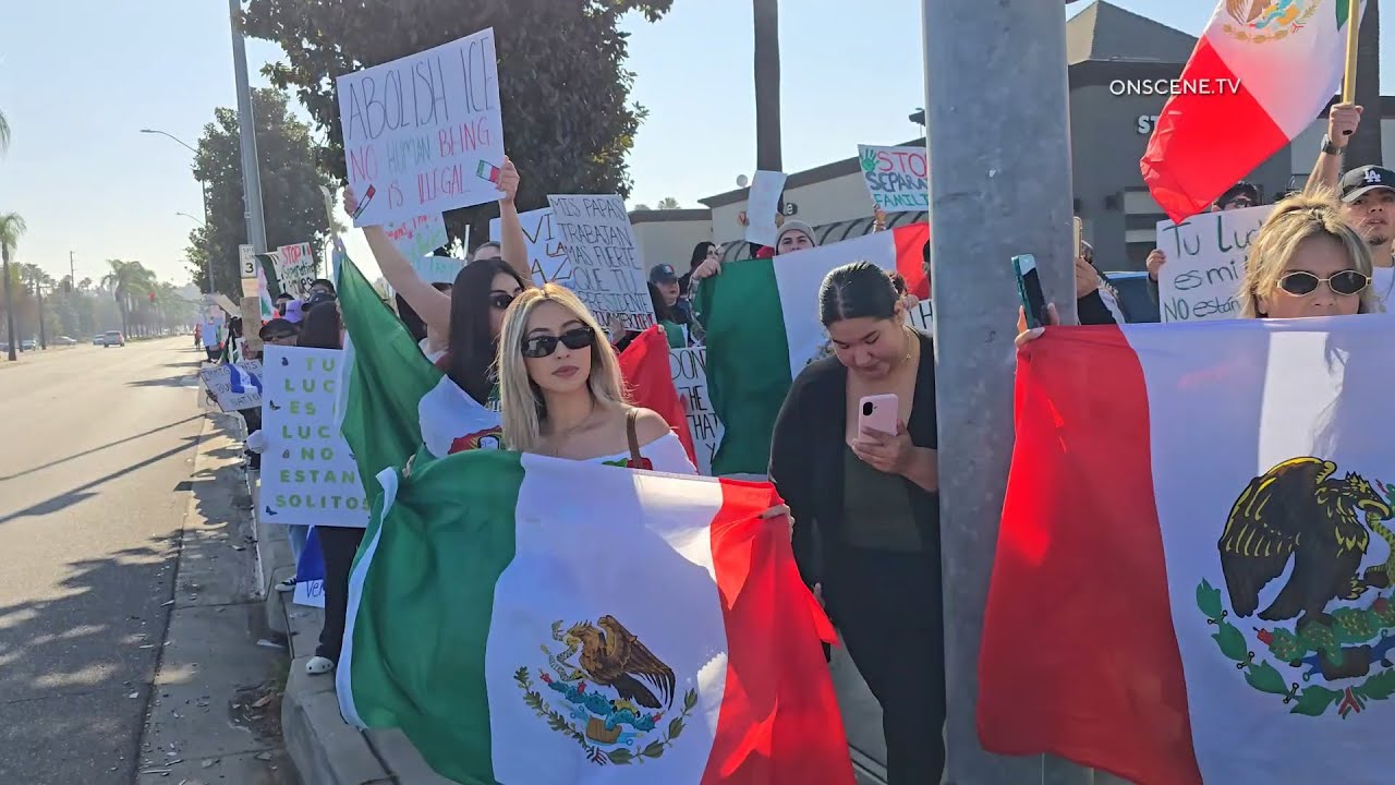 Peaceful ICE and Immigration Protest in Riverside