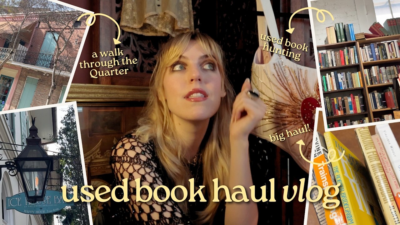 come with me to buy a load of used books in new orleans (french quarter vlog & book haul)