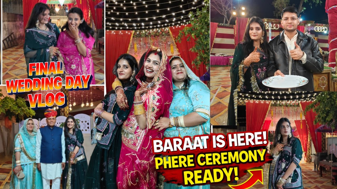 आ गई बारात 💝 सबने लिए फोटो वीडियो के मजे 😆WEDDING VLOG ♥️