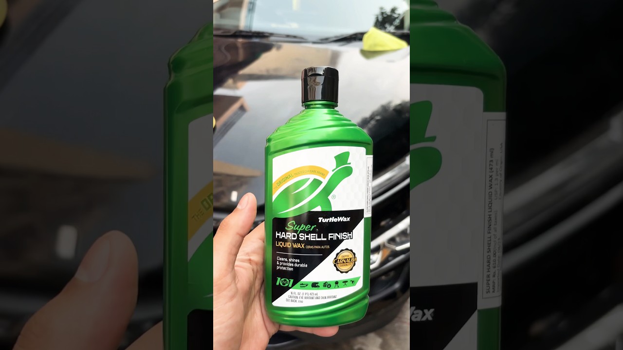 Applying turtle wax, super hard shell finish liquid wax #Turtle #Wax #Tata #turtlewax #whizzwheels