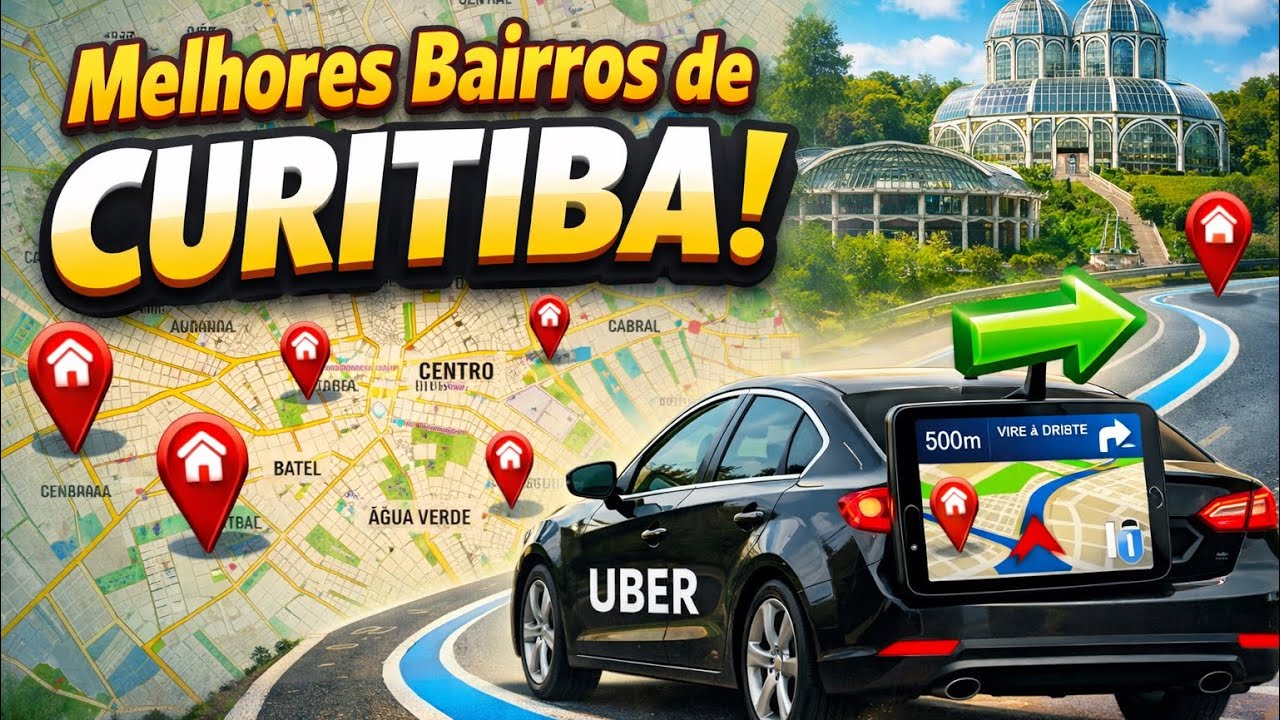 MELHORES BAIRROS e HORÁRIOS PARA UBER EM CURITIBA