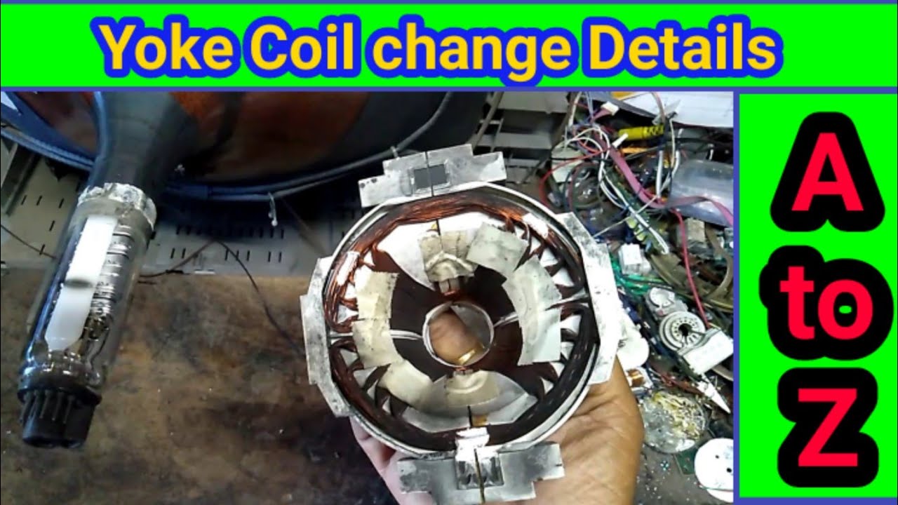 How to change yoke coil in CRT TV. 🤗 Yoke coil change detail.