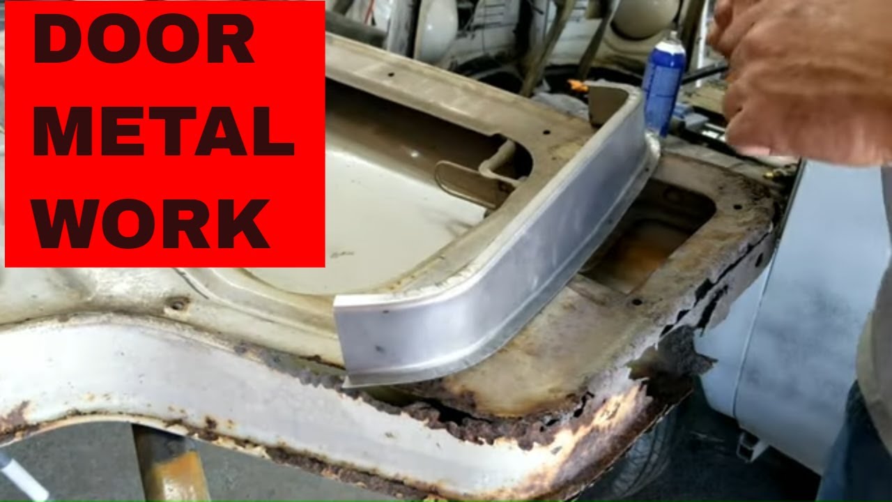 VW BUS RESTORATION-  type 2 door repair - Inner panel replacement - metalwork 67 vw bus  westfalia