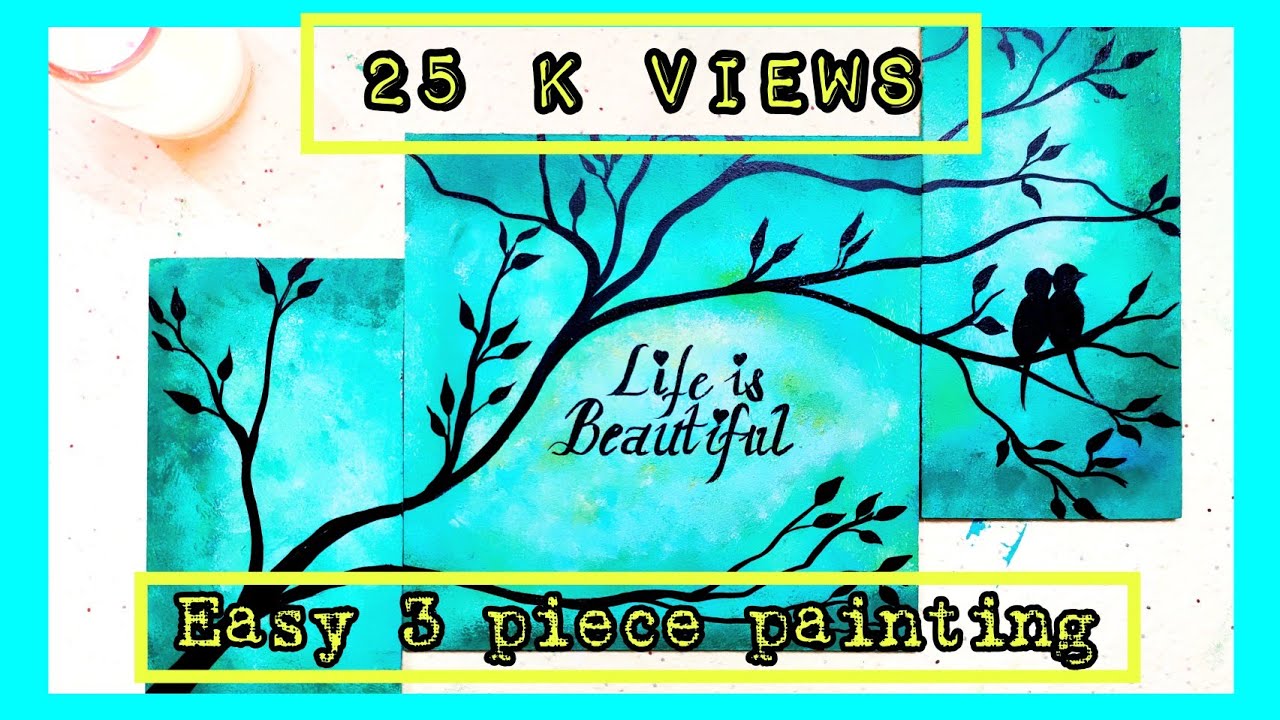 Easy 3 Piece Painting Ideas for Beginners | DIY Wall Art | Art for Home Decor