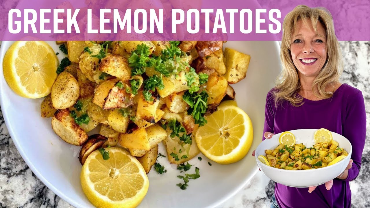 Greek Lemon Potatoes | Kathy's Vegan Kitchen