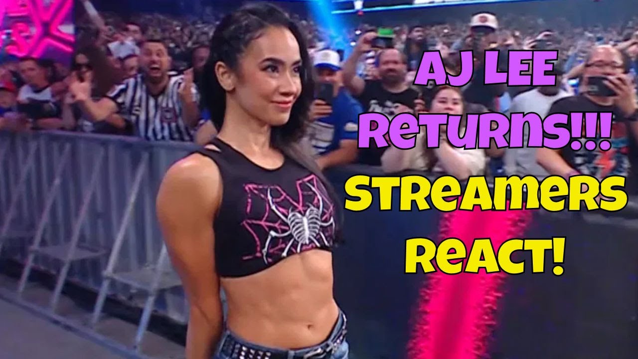 Streamers React!! AJ Lee Returns to WWE!! #wwe #ajlee #cmpunk
