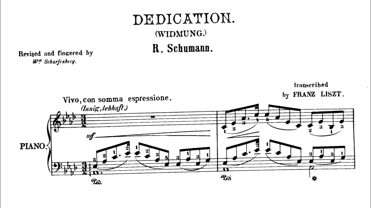 Schumann-Liszt Widmung (Music + Score)