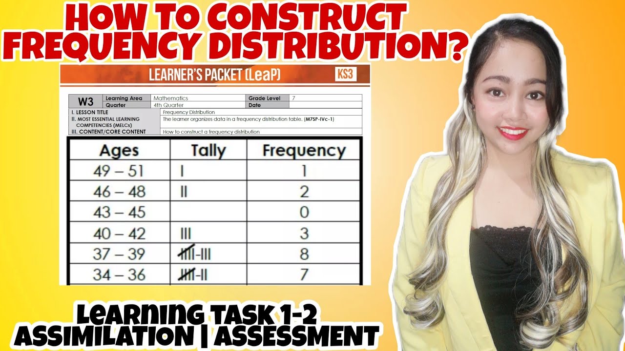 FREQUENCY DISTRIBUTION Grade 7 Week 3 Leap All tasks| Tagalog