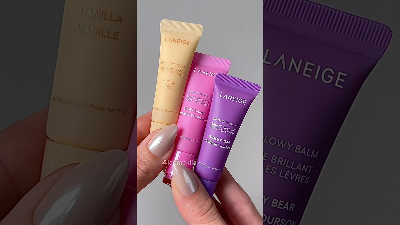 Laneige Lip Glowy Balms 💕 from ​⁠@yesstyle #kbeauty #lipbalm #satisfying #makeup #shorts
