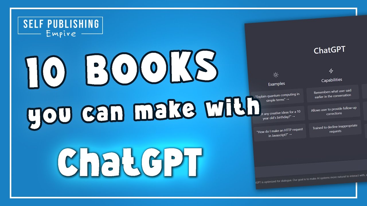 10 books YOU can make with ChatGPT - using AI to make books (and money!)
