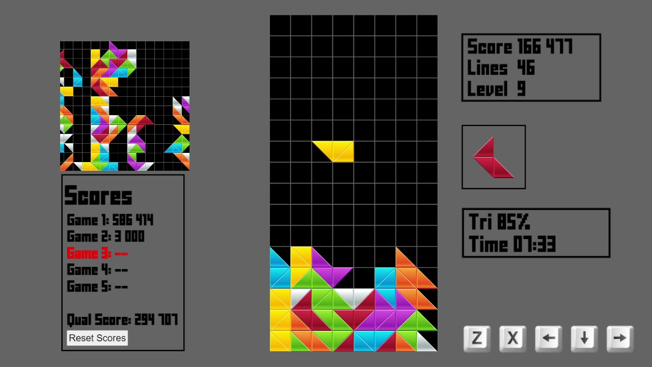 PB during Tritris Monthly May quals! 697 601 points in 194 lines