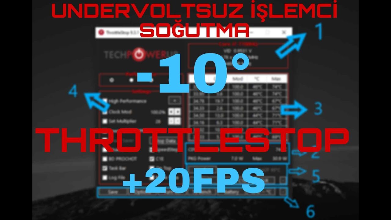 UNDERVOLTSUZ BİLGİSAYAR SOĞUTMA - THROTTLESTOP