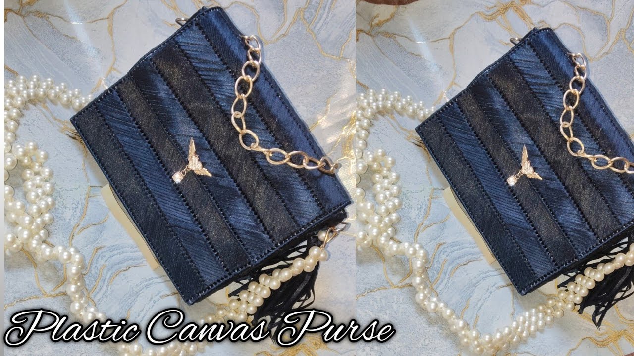 Plastic Canvas Bag How To Make Plastic Canvas purse 👜 Tutorial Step By Step 💫✨💫