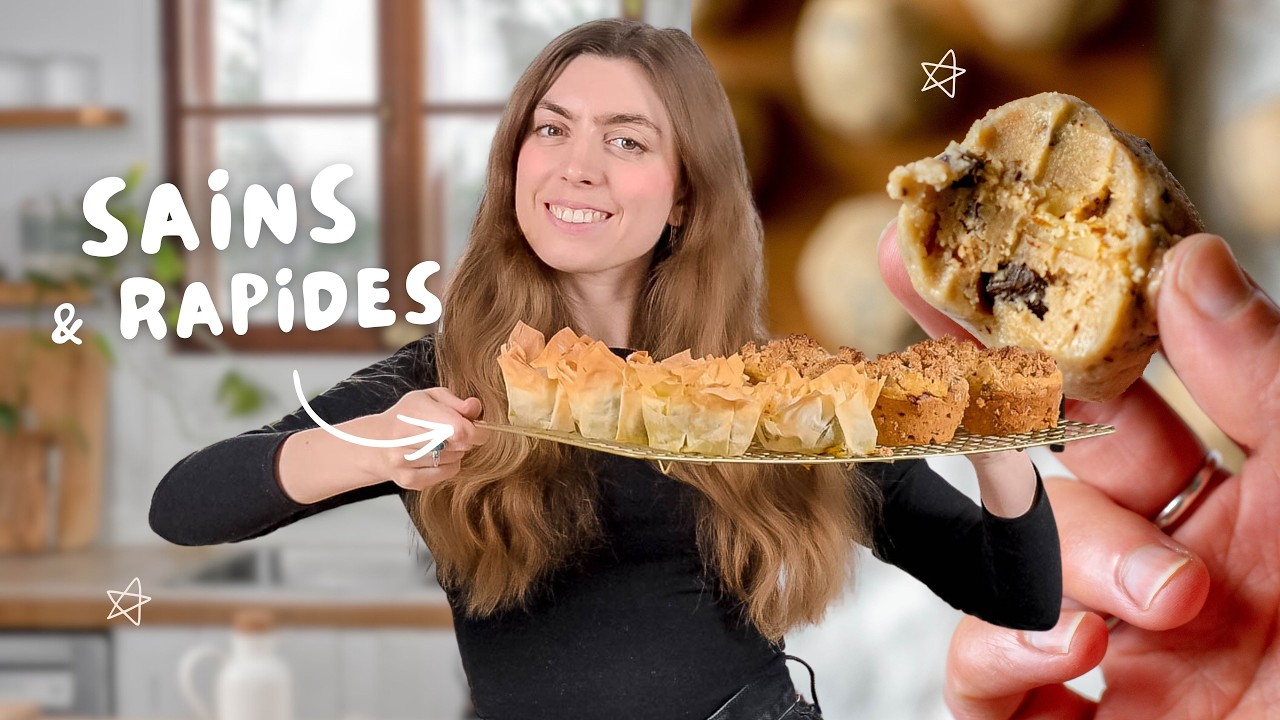 🍪 4 SNACKS SAINS qui BOOSTENT VRAIMENT ta journée 💪 (protéines + fibres + oméga-3)