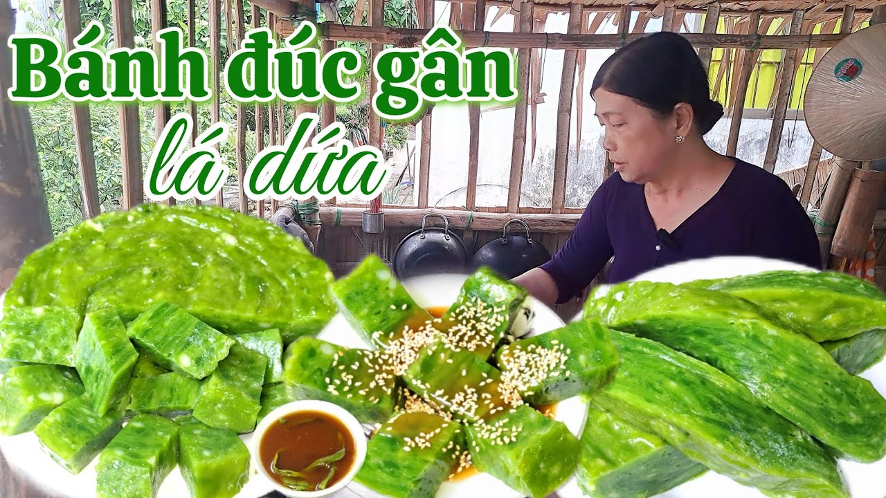 Cách làm Bánh Đúc Gân lá dứa - dai giòn dễ làm