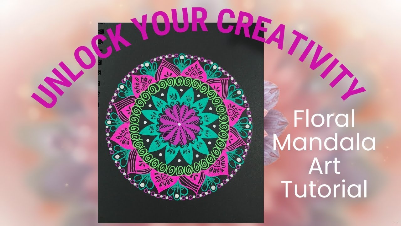 Floral Mandala Art Tutorial On Black Paper|How to Draw #tutorial#mandala#mandalaforbeginners
