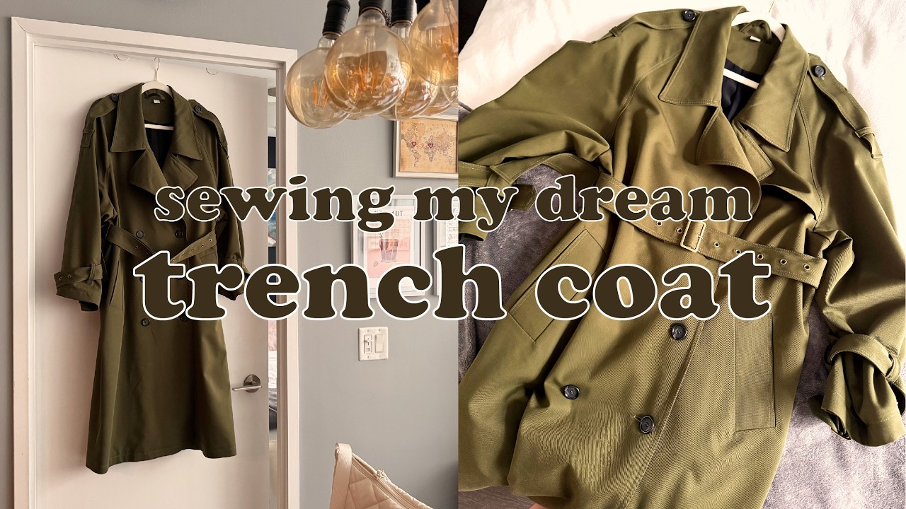 Sewing My Dream Trench Coat (Vikisews Idayne Trench Coat) | COZY SEWING VLOG